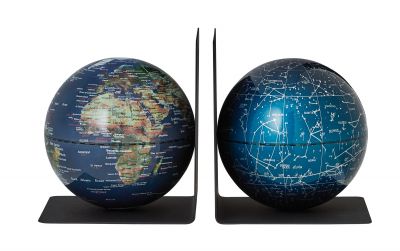 Bookglobe Earth Galaxy Bookends set of 2 Emform